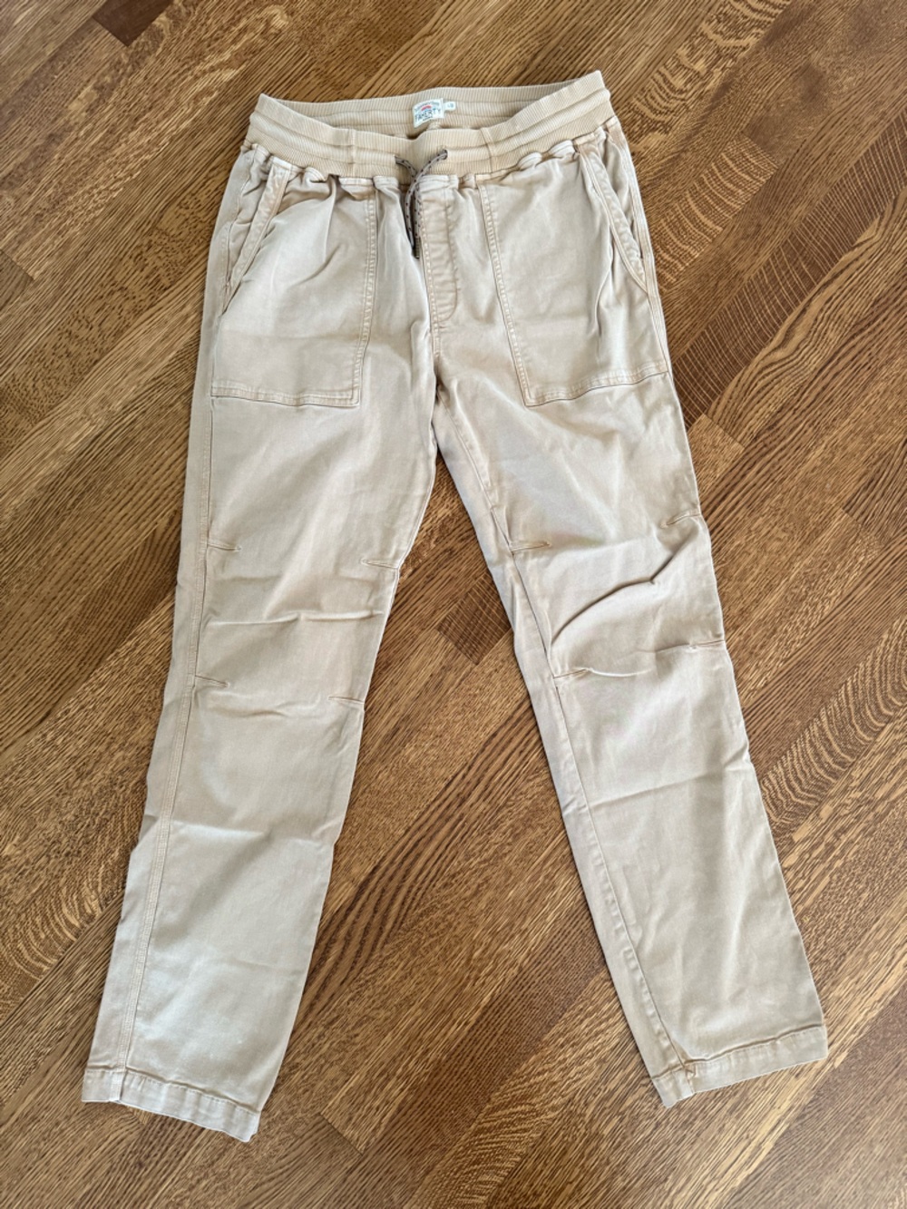 FAHERTY Field Pants Soft Comfort Desert Camel Pull On Gorpcore Neutral Hiking L